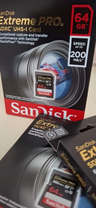 Карта памяти Lexar 64GB і 3шт SDXC 64
