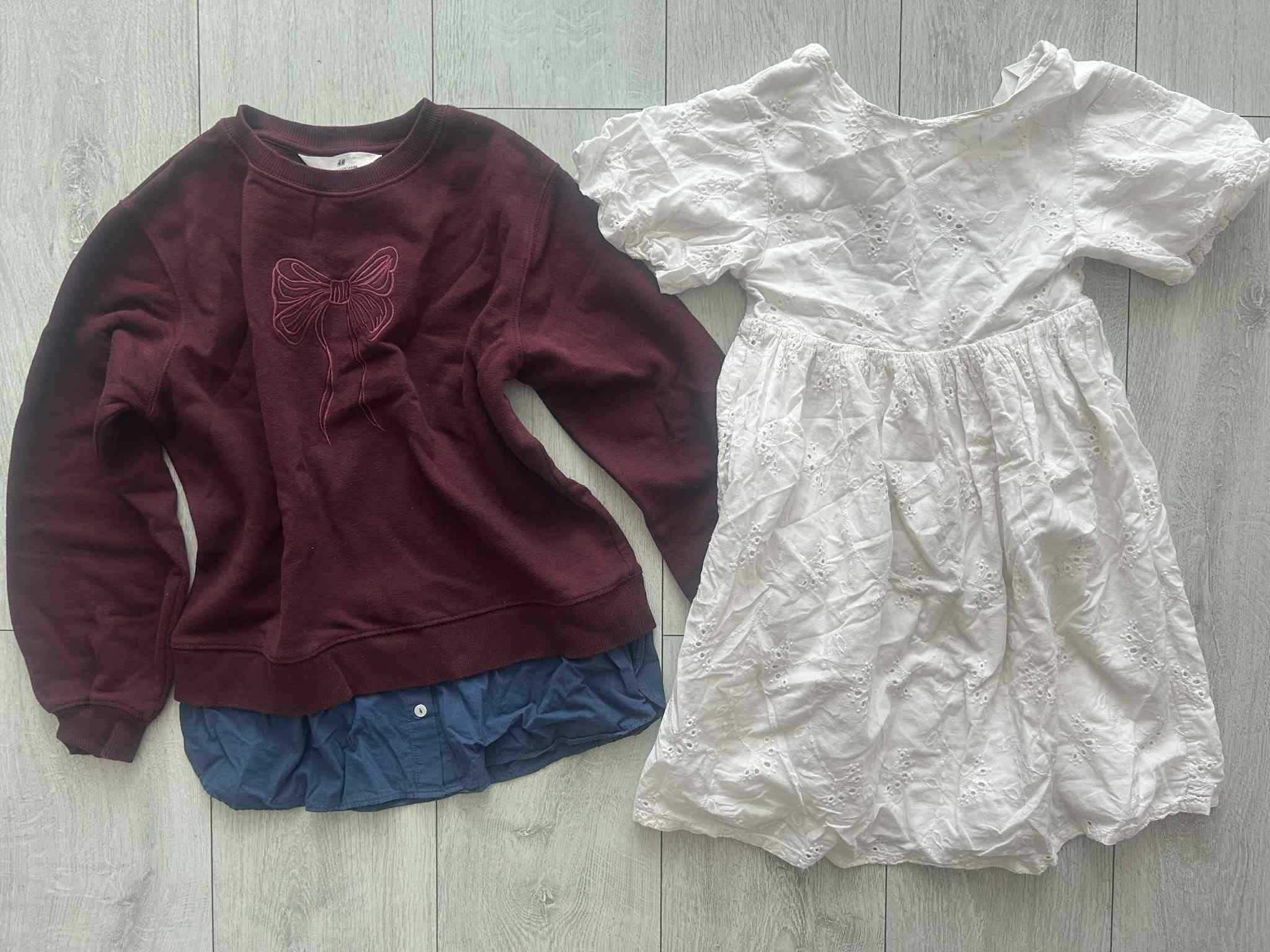 Zestaw ubrań dziewczynka 122/128 H&M Zara 22szt
