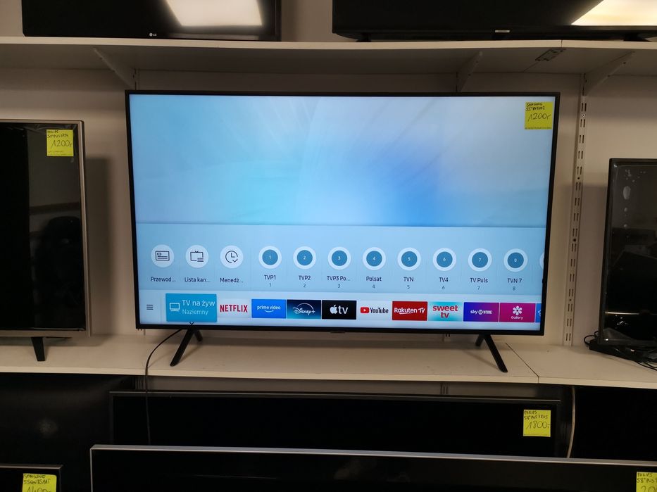 Samsung 55 cali 4k UHD hdr Smart WiFi DVB-T2 55RU7092 gw3m telewizor