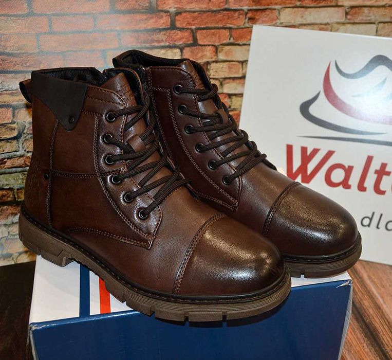 HIT- Sztyblety męskie zimowe. Trapery - botki w rozmiarze: 41