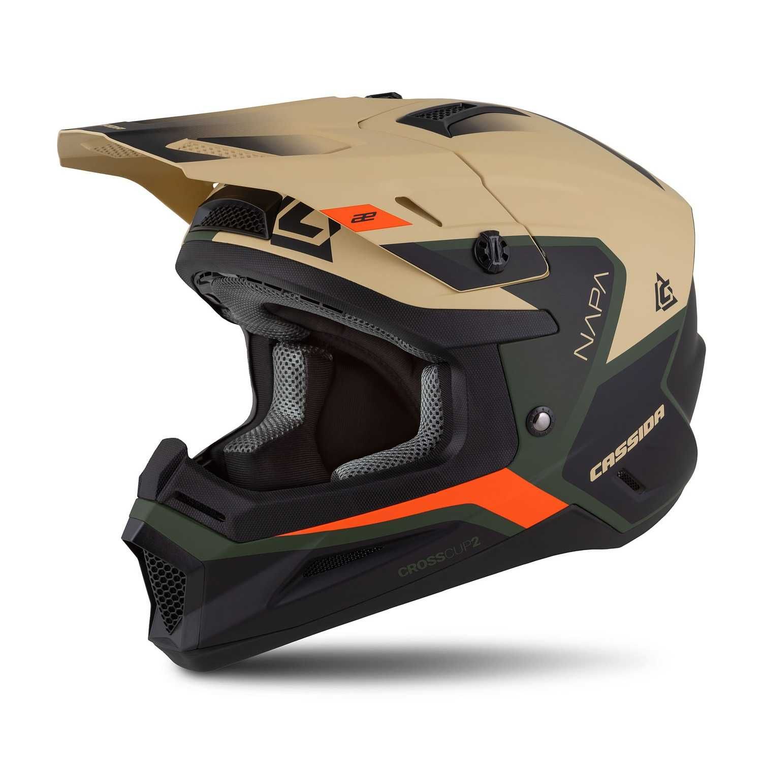 Kask Motocyklowy CASSIDA CROSS CUP2 Pod interkom XS-XXL +KOMINIARKA