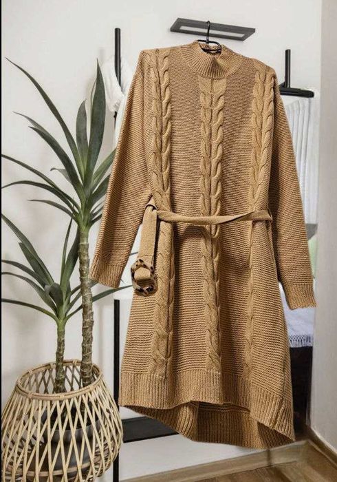 Вязанное теплое вязаное платье Missguided, р. S/M