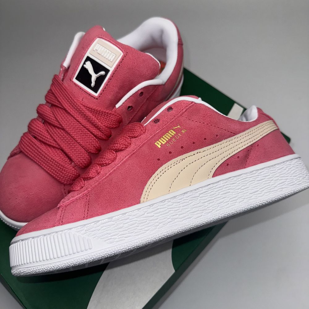 ОРИГІНАЛ! Puma suede XL розеві + додаткові шнурки