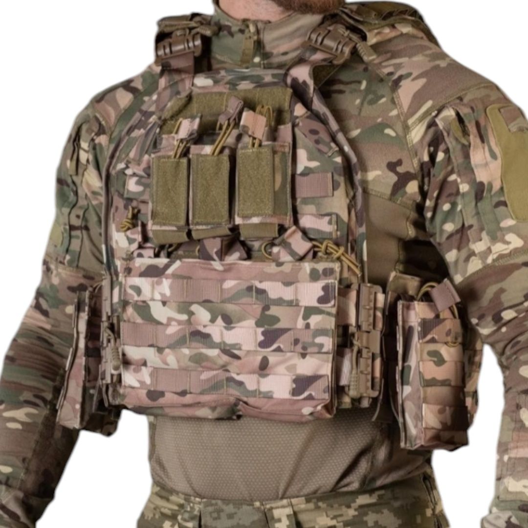 Тактична військова плитоноска 14 підсумків Cordura жилет для плит ЗСУ