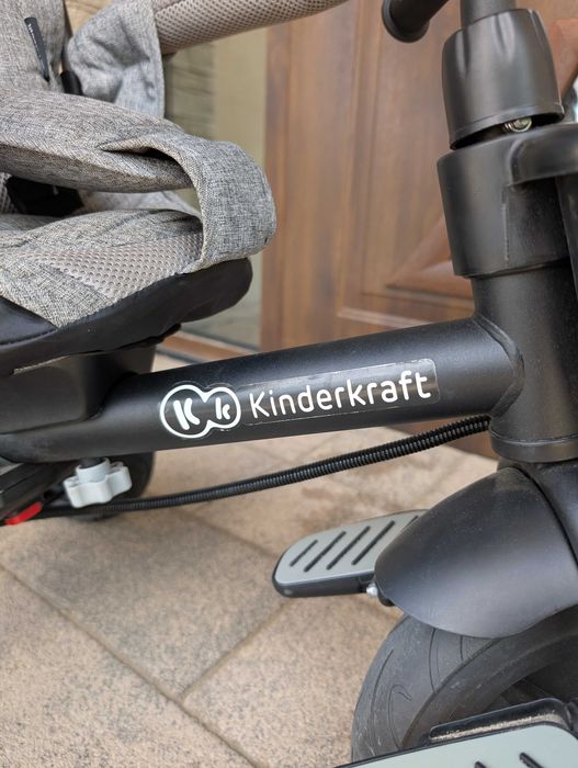 KINDERKRAFT Rowerek dziecięcy trójkołowy wózek spacerówka AVEO szary