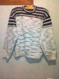свитер мужской, шерсть с акрилом, размер 52, турция
