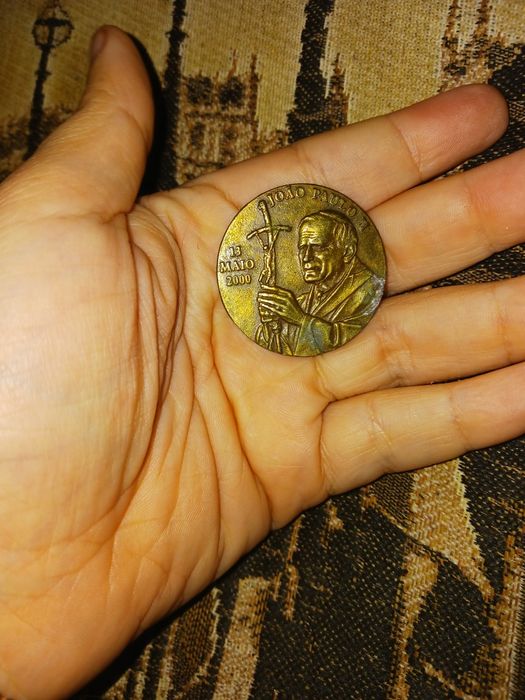 Medalha religiosa correio da manhã joao paulo pequena