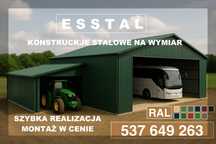 GARAŻ BLASZANY Na Maszyny | Wiata Garażowa + Zadaszenie  - ESSTAL*