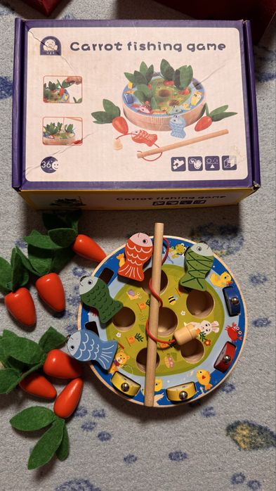 Рыбалка деревянная игрушка сортер
