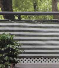 Osłona balkonowa na płot taras 6m x 75cm biało-szara nieprześwitująca