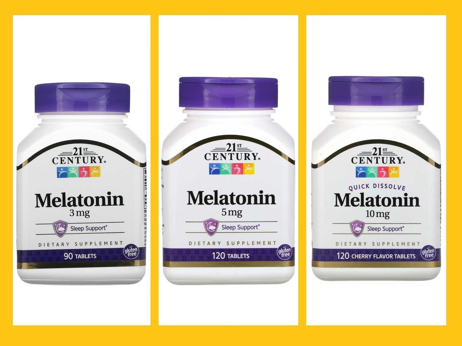 Мелатонин 3 мг 5 мг 10 мг покращення сну Now Foods MRM 21st Century