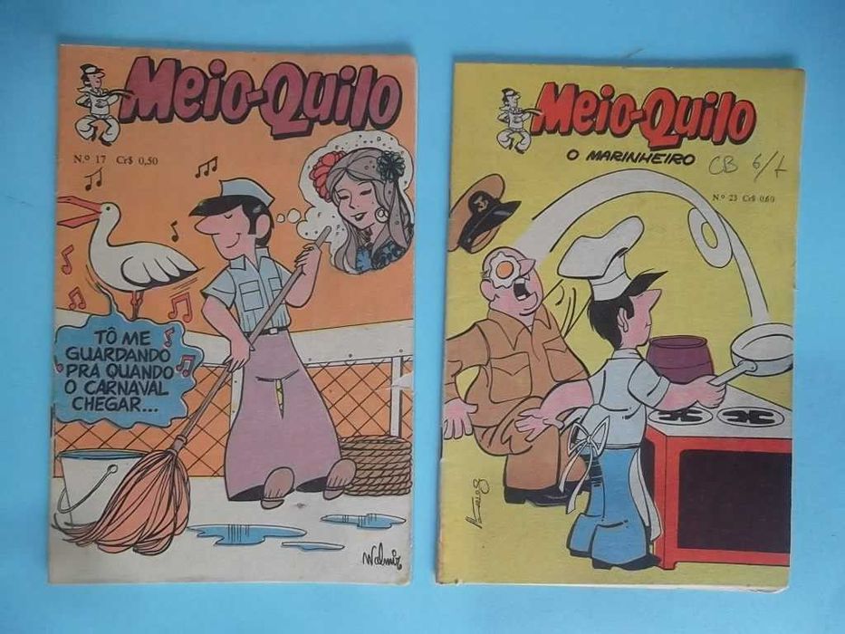 MEIO-QUILO (1975) Lote com 5 revistas banda desenhada antiga
