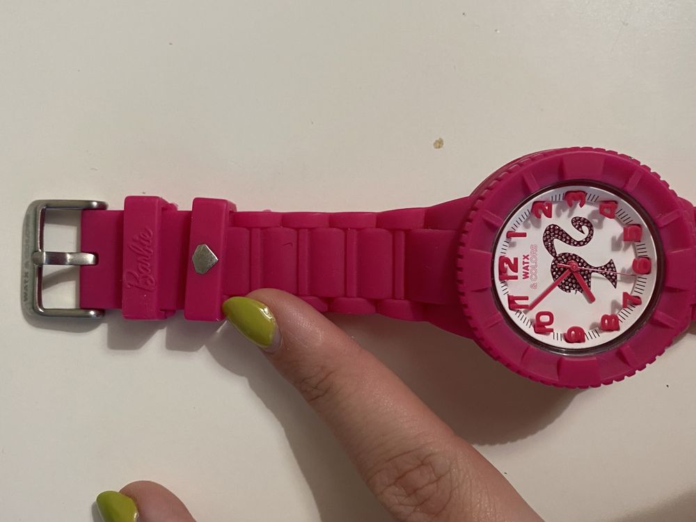 relógio barbie rosa