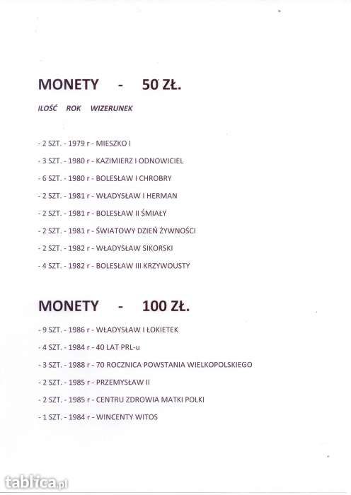 Polskie Monety z lat 60,70, 80, 90-tych.