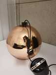Duża okrągła lampa wisząca miedź / złota; copper glass ball ala Dixon