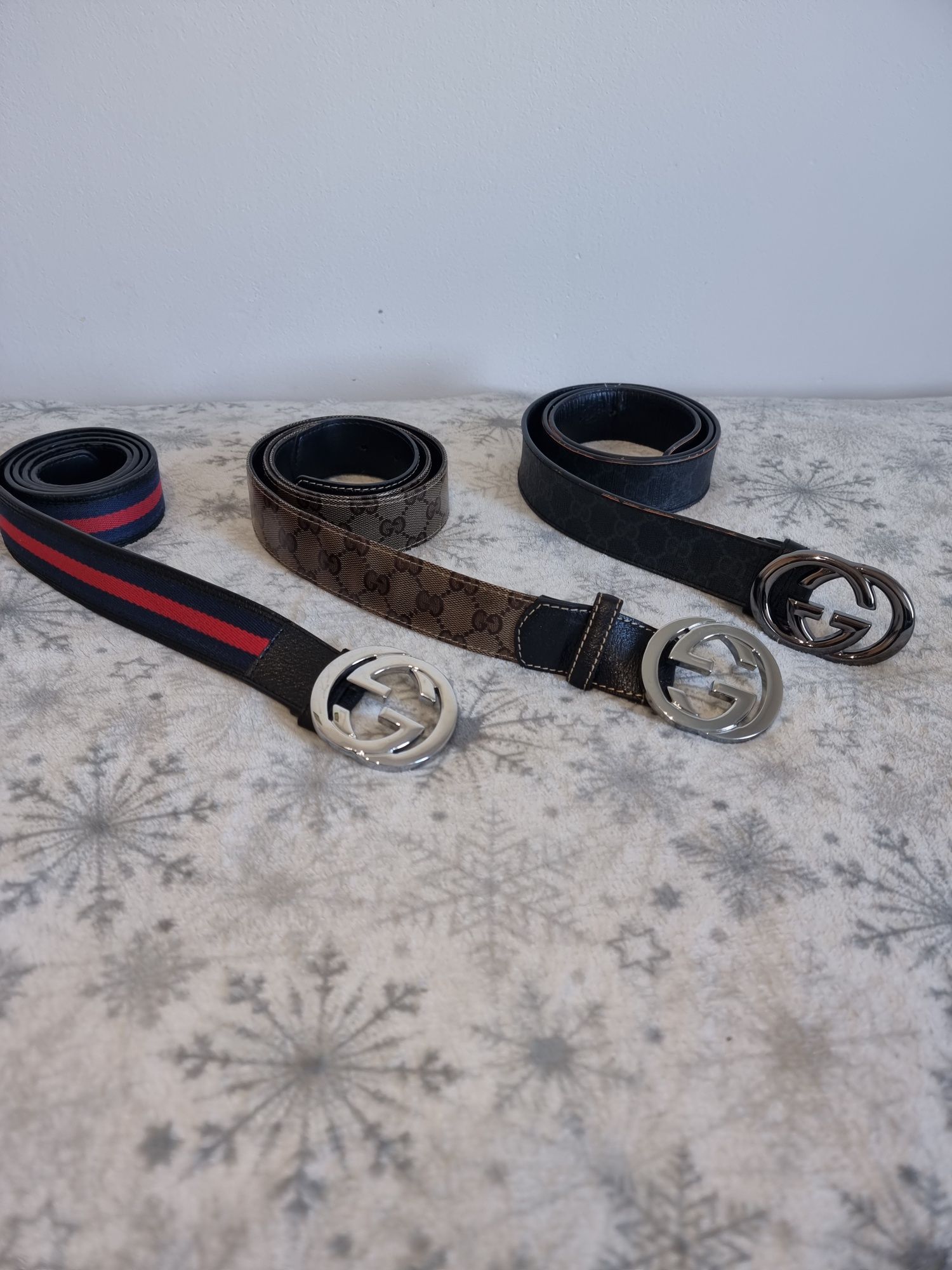 Pasek Gucci w brązowy monogram GG
