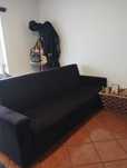 Sofá Cama de Tecido Preto