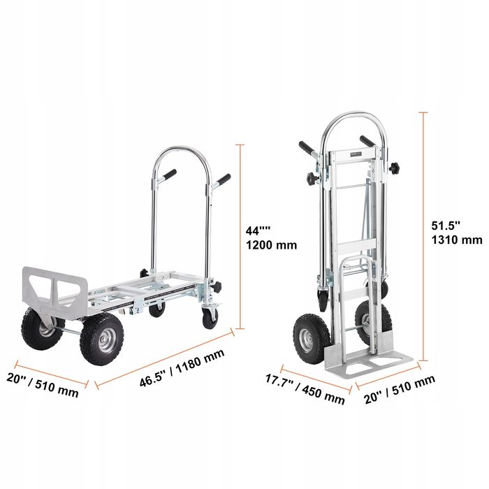 VEVOR Składany Wózek 4w1 Stop aluminium (T180)