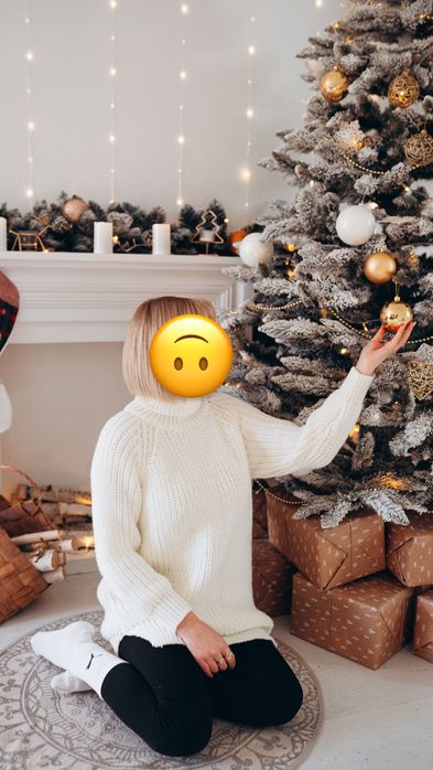 Туніка вʼязана біла 46р.