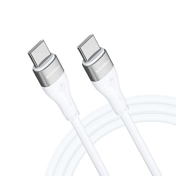 Kabel Wozinsky WSTCC1 USB-C / USB-C PD 65W 1 m - biały