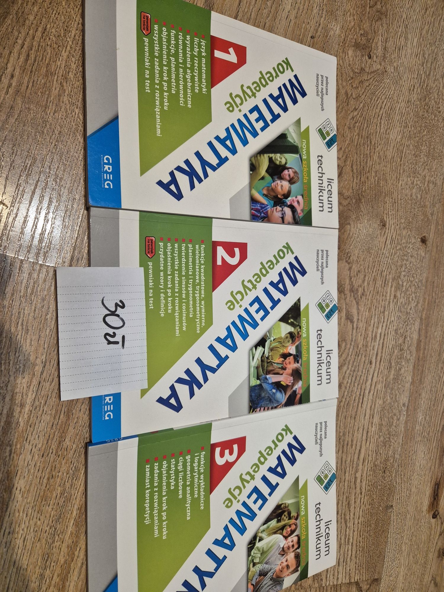 Matematyka korepetycje część I, II i III. Nowe. Liceum i technikum. Ca