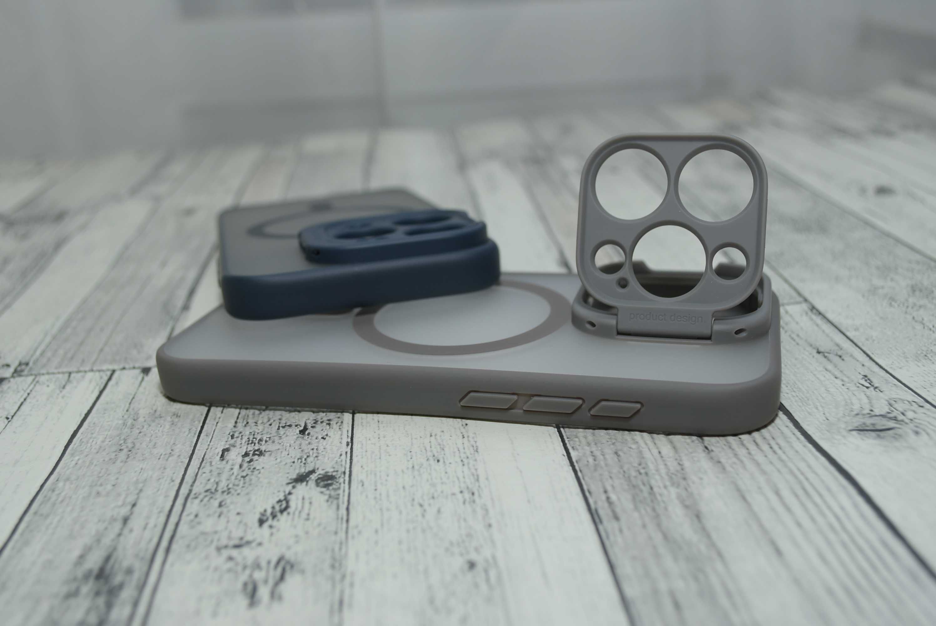 Премиум чехол матовый iPhone 15 pro max Natural Blue Titan magsafe