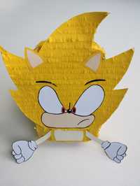 Piniata jak Sonic żółty Saiyan + kij