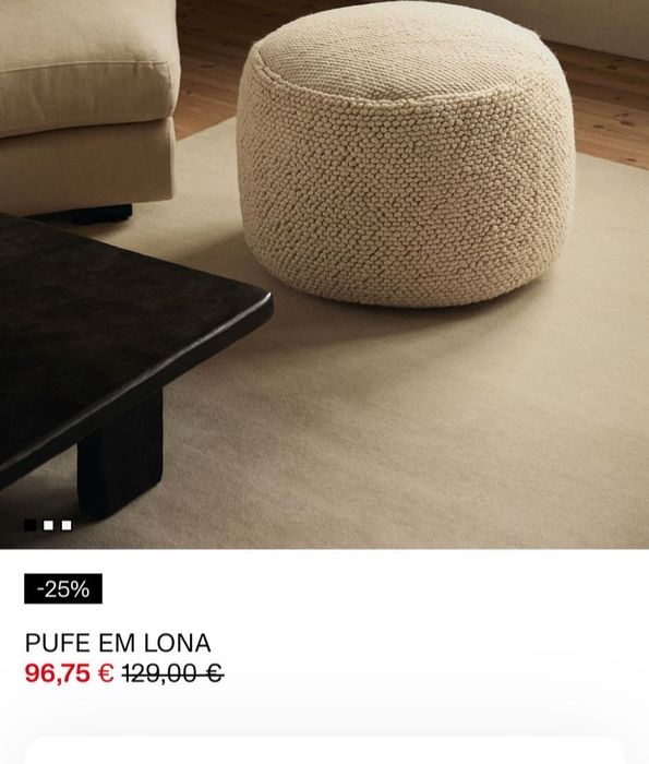 Pufe de casa - bege