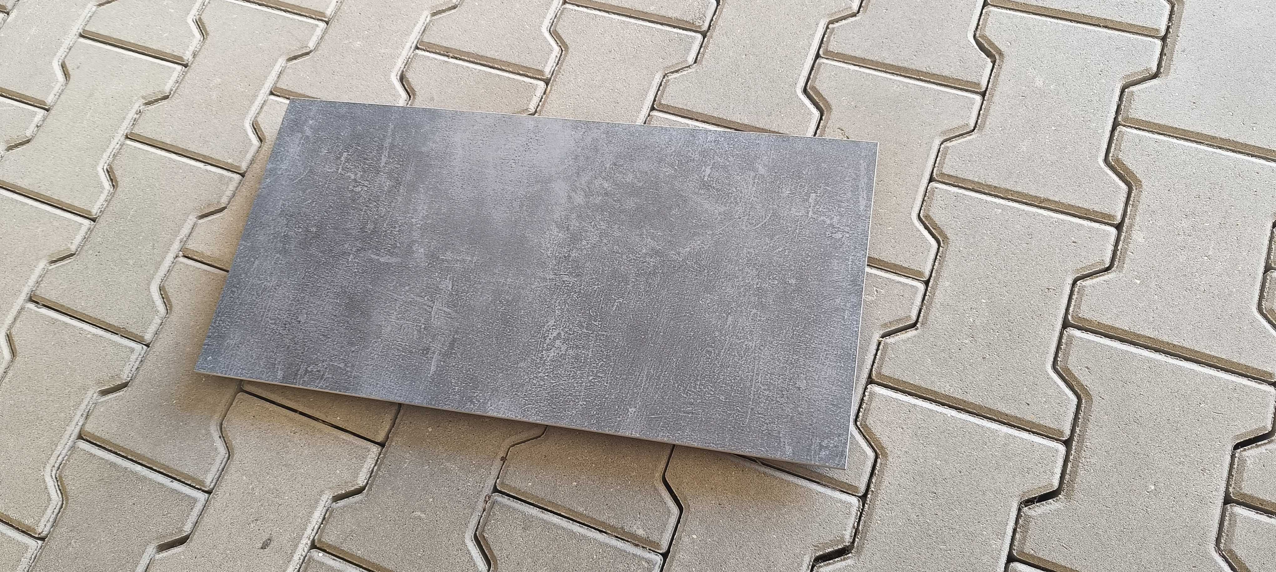 Płytki podłogowe gres szkliwiony matowy Stark Graphite Rett 30×60 G.2