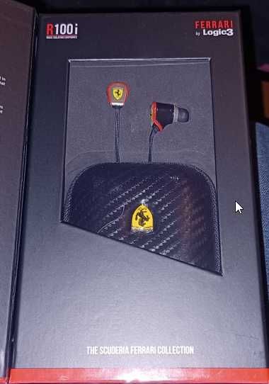 Earphones  - Scuderia Ferrari Collection R100i Black by Logic3