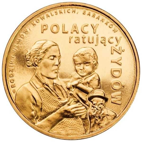 2 zł Polacy ratujący Żydów rodzina Ulmów,Kowalskich,Baranków worek2012