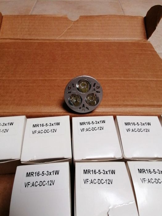 Lâmpadas led 12V 3x1W