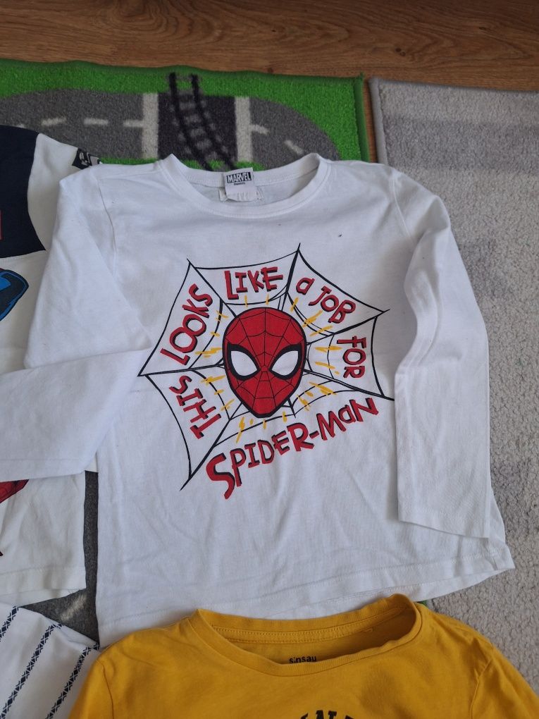 Koszulki r. 116 dlugi rękaw przedszkole szkoła Spider-Man