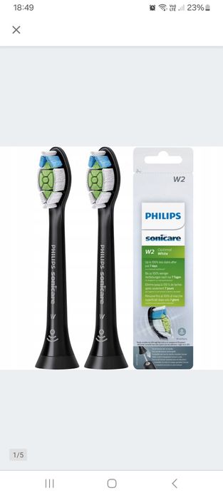 Philips sonicare W2 Optimal White czarne 2SZTUKI