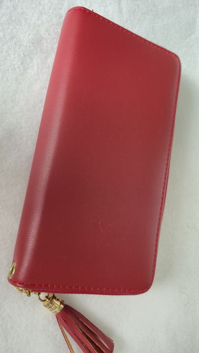 Ciemno-czerwony portfel JustForYou