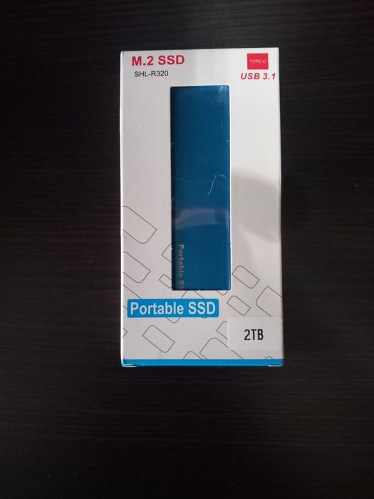 Dysk twardy zewnętrzny SSD 2 TB, USB 3.1 - Niebieski