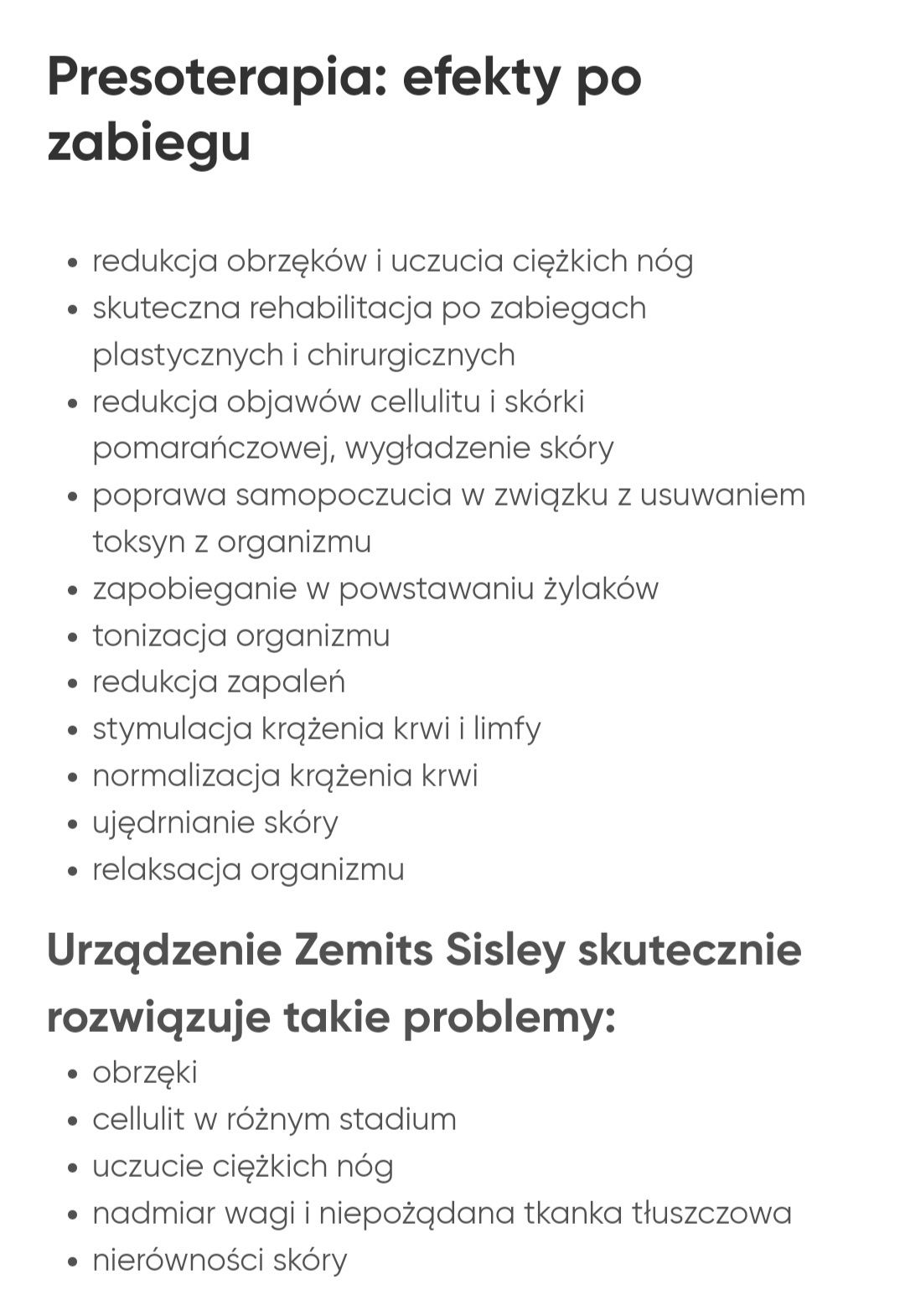 Urządzenie do presoterapi, drenażu i masażu.