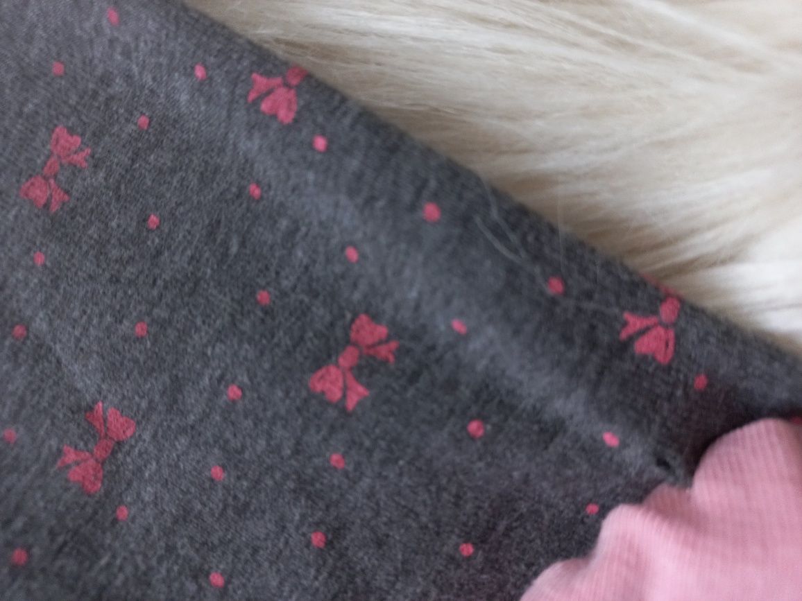 Legginsy spodnie dla dziewczynki 98 104 kokardki leginsy
