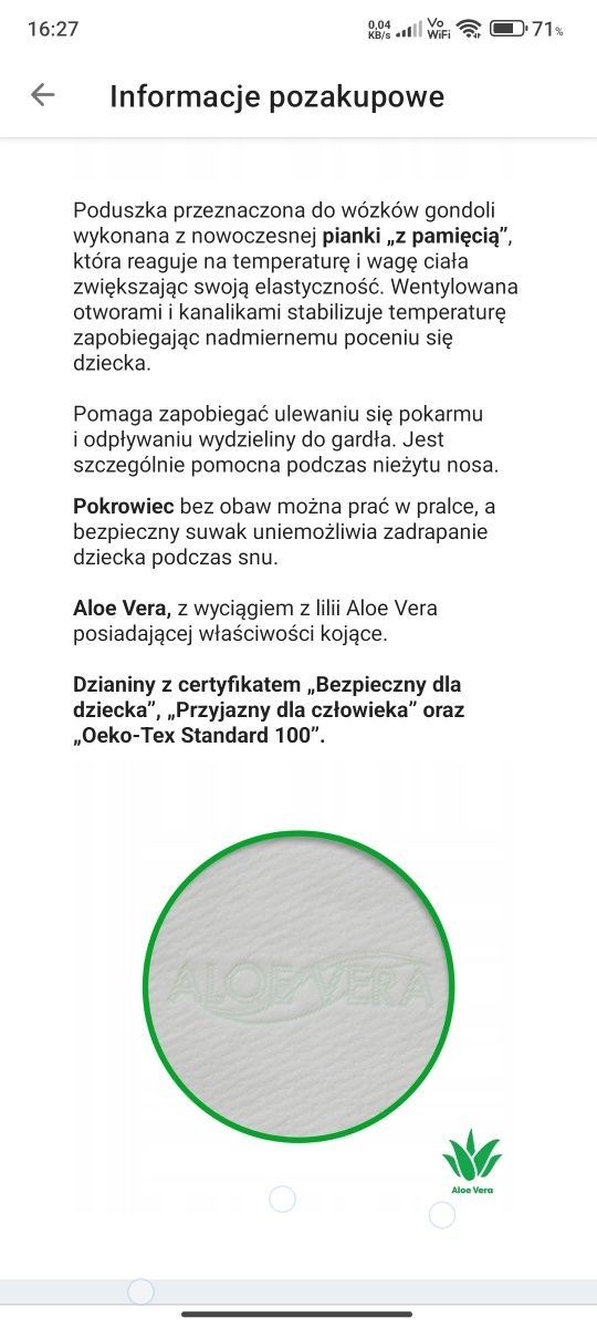 Klin antyrefluksowy do wózka np. cybex balios