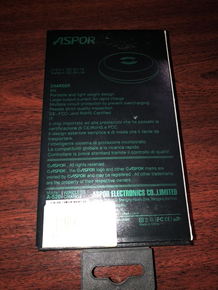 Магнитная станция (зарядное) диск Aspor,Apple