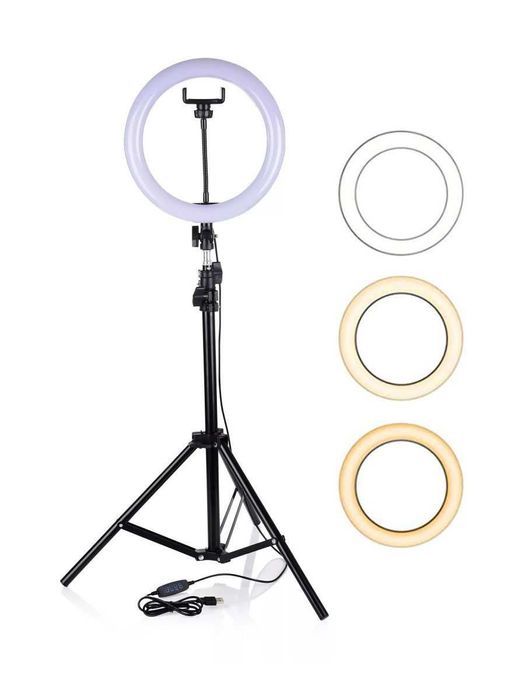 Кільцева LED лампа Ring Fill Light 33 см + штатив 2м, Кольцевая лампа