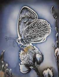 Картина метелик в місячному сяйві