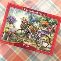 Puzzle 1000 części Castorland the flower mart rower w ogrodzie