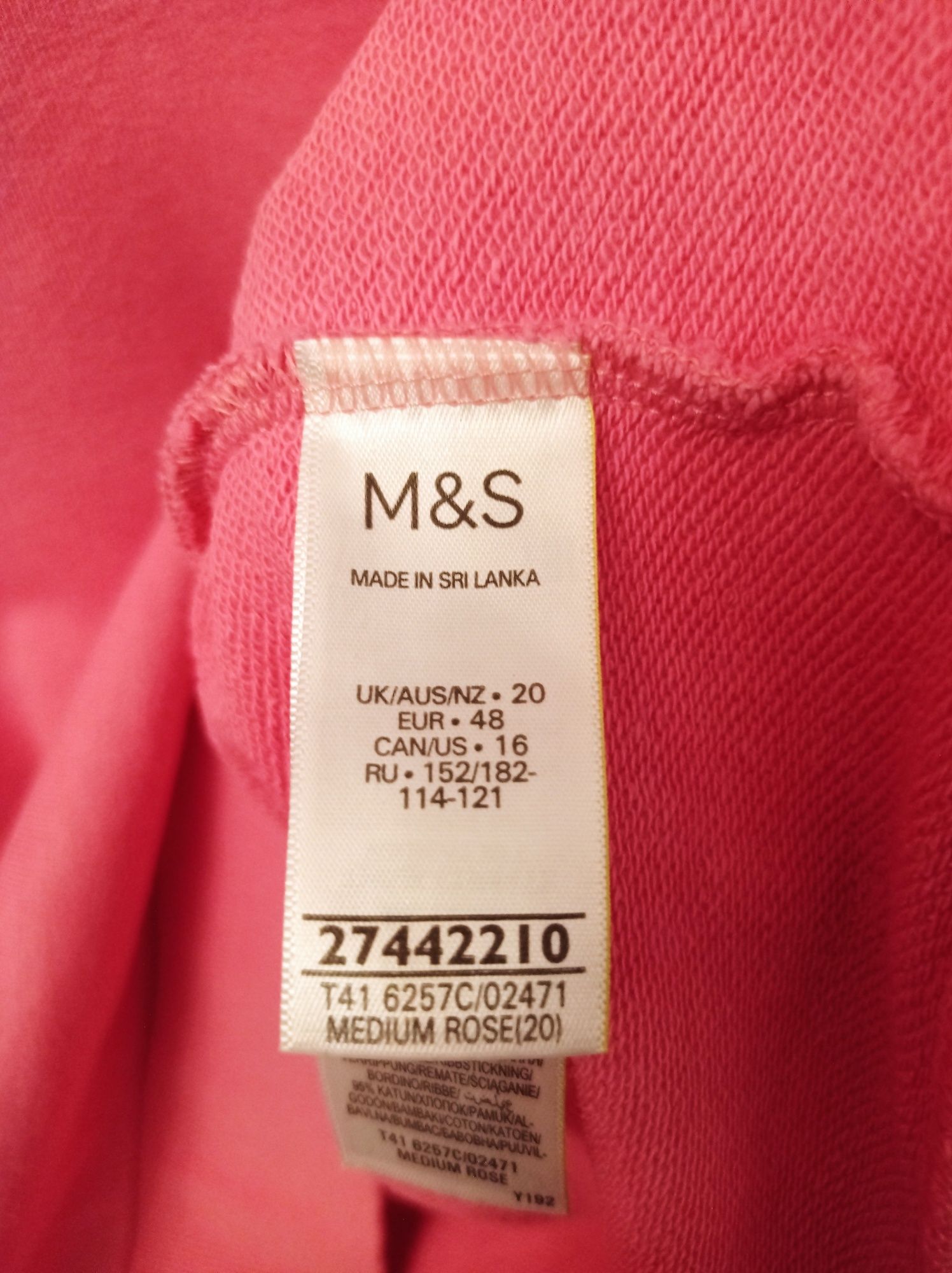 Жіноче худі, кофта Marks & Spencer, розова, XL