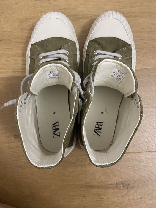 Buty męskie sneakersy Zara koloru khaki rozmiar 44