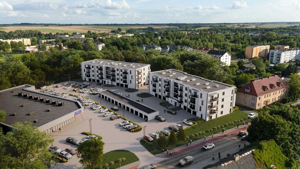 Apartament z ogródkiem M 4 nowa Inwestycja "Pod Brzozami" Wałcz