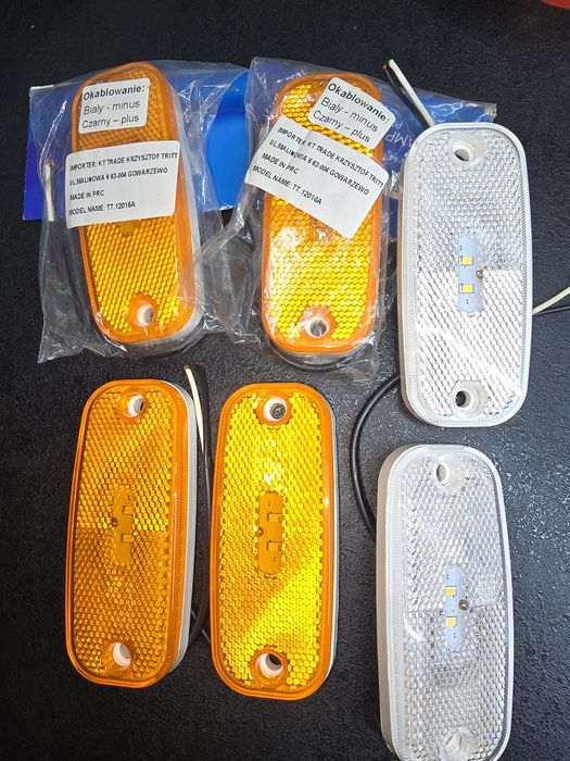 Lampa obrysówka obrysowa boczna LED pomarańczowa I biala