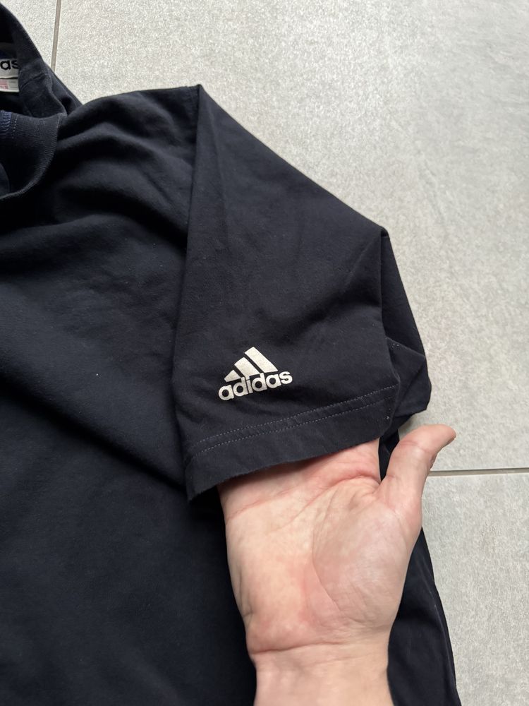 Czarna koszulka shirt adidas vintage lata 80’ 90’ 00’ bawełniana