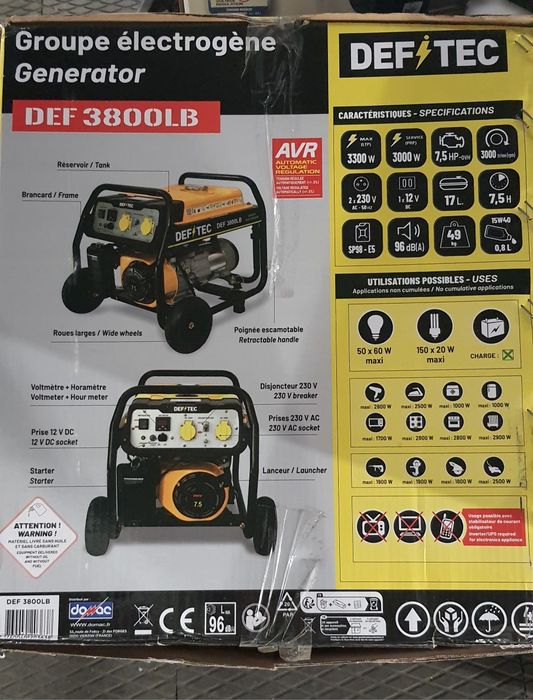 Продам генератор Defitec 3800LB