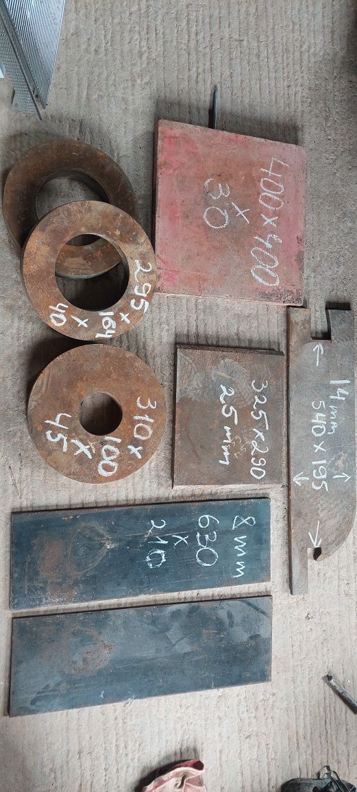Formatka blacha metalowa kawałki 2, 4, 6 ,8 ,10, 12 ,20, 28 ,30, 40mm